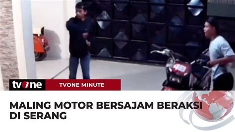 Aksi Maling Motor Bersajam Terekam CCTV TvOne Minute YouTube