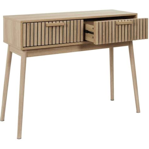 Set Biblioth Que Console Et Table Basse En Bois Klaus