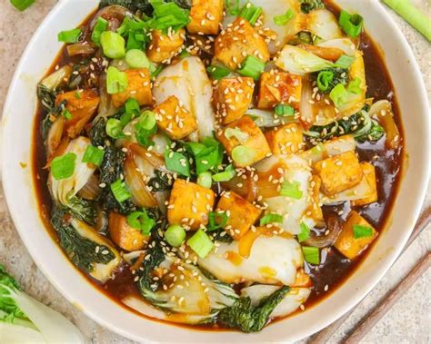 Bok Choy Tofu Stir Fry Recipe Cheap Lazy Vegan