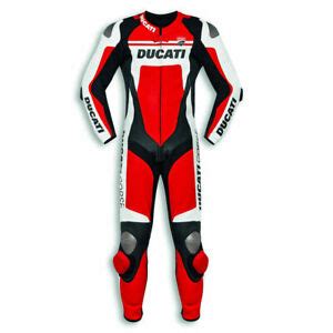 DUCATI RED SUIT MOTORBIKE DUCATI CORSE LEATHER SUIT MOTORCYCLE LEDER CE