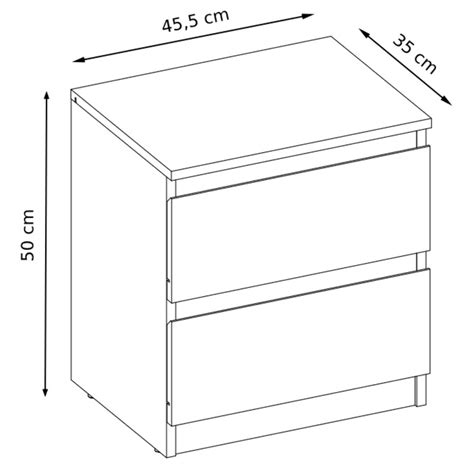 Szafka z Szufladami do Sypialni MIRLO 45 5 cm Dąb evoke Nowoczesna