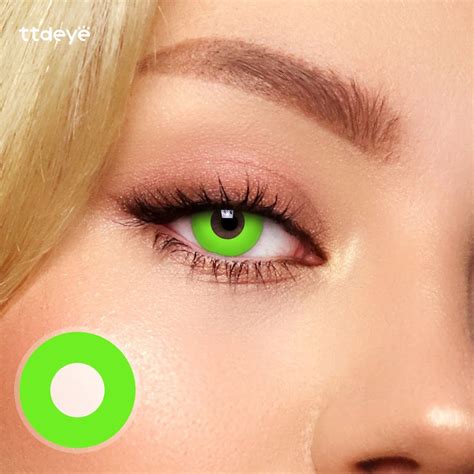 Ttdeye Pure Green Colored Contact Lenses