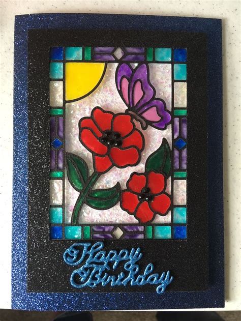 Stained Glass Look Cards Decor Stain