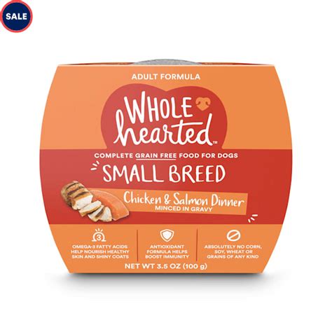 WholeHearted Grain Free Small Breed Chicken and Salmon Dinner Adult Wet ...