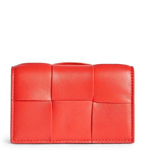 Bottega Veneta Leather Intreccio Card Holder | Harrods US