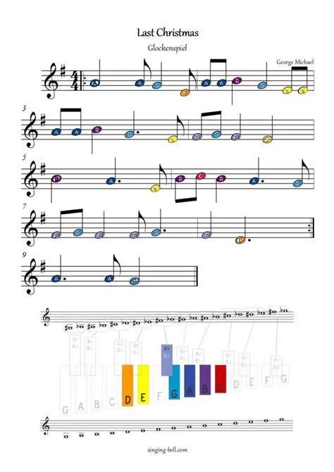 Last Christmas How To Play On The Glockenspiel Xylophone Singing Bell