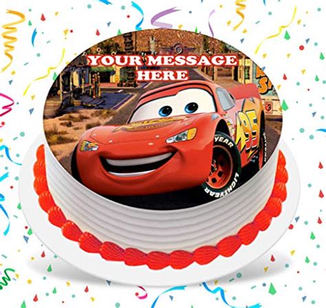 Lightning Mcqueen Cars Cake Topper Edible Image Personalized Cupcakes Frosting Sugar Sheet 8