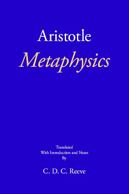 Pdf Aristotle Metaphysics