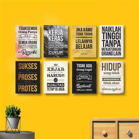 Jual Poster Motivasi Kerja Wall Decor Ruangan Hiasan Dinding Quotes