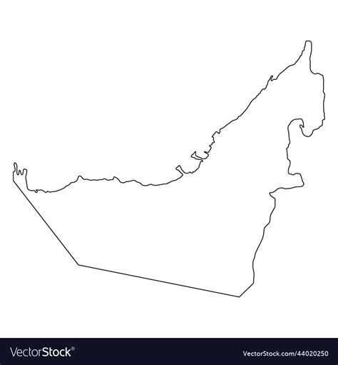 United Arab Emirates Map Icon Geography Blank Vector Image