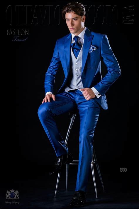 Costume De Mariage Bleu Royal Mario Moreno Moyano Traje De Novio Azul