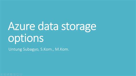 Azure Storage Options Youtube