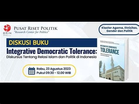 Diskusi Buku Integrative Democratic Tolerance Diskursus Tentang