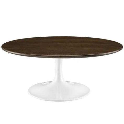 Buy Modern Round Coffee Table Lippo In Walnut