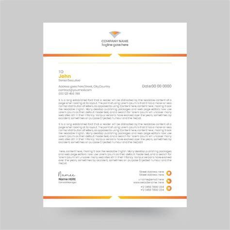 Premium Vector Letterhead Template Design