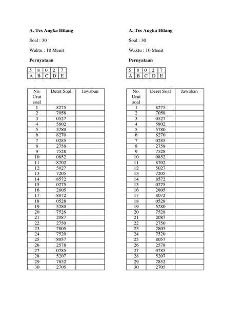 Angka Hilang Dan Numerik Pdf