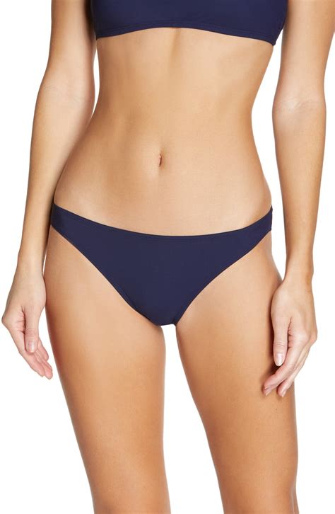 Tory Burch Solid Hipster Bikini Bottoms Tory Navy Editorialist