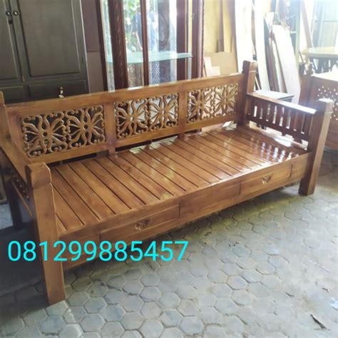 Jual Bangku Teras Jati Kursi Bale Bale Amben Sofabed Daybed Ukiran