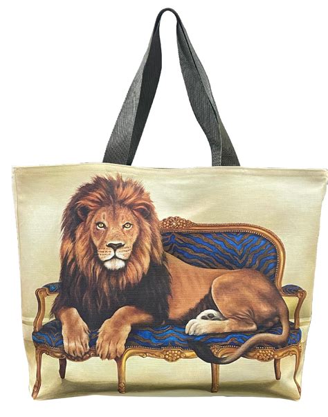 Wildlife At Leisure Lion Canvas Bag Salamander Africa