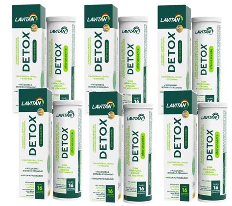 Kit 6 Lavitan Detox Efervescente 16Cpr Cimed Multivitamínico