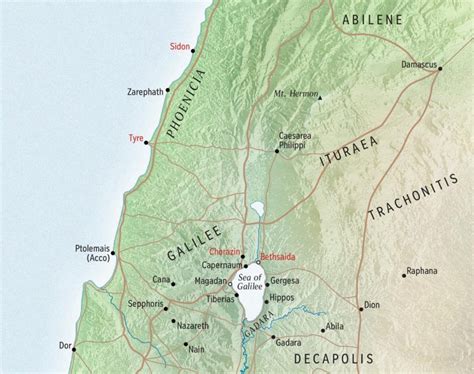 Capernaum Map Jesus