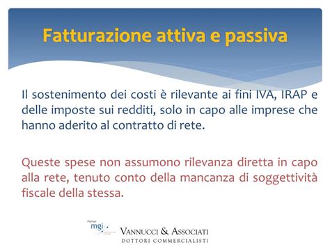 Ppt I Profili Fiscali E Contabili Del Contratto Di Rete Powerpoint