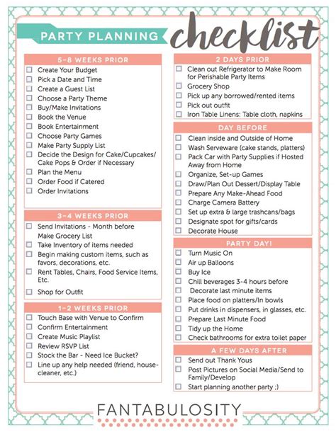 This Party Planning Checklist That Will Keep You Organized So You Aren