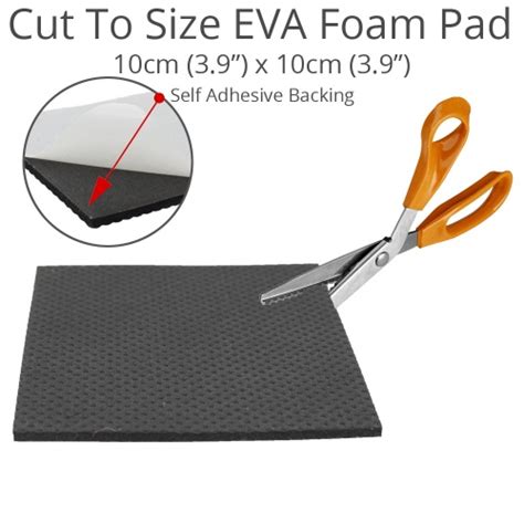 Cm X Cm Black Cut To Size Self Adhesive Eva Foam Pads