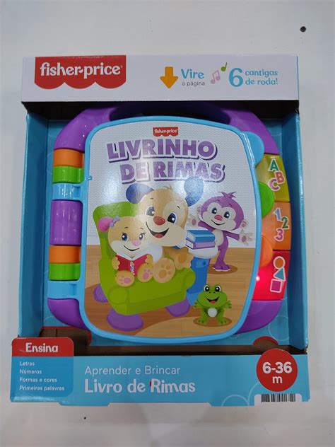 Livro De Rimas Aprender E Brincar Fisher Price Mattel Amazon Br