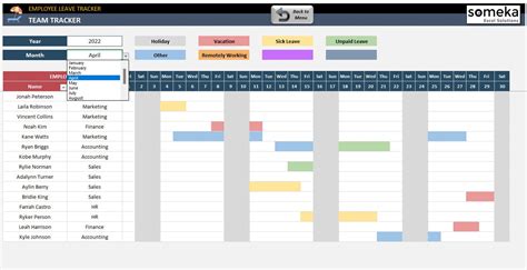 Excel Vacation Template