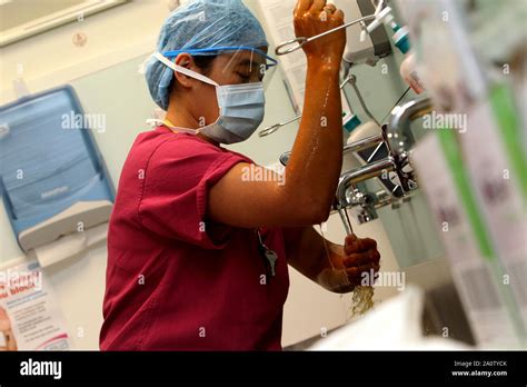 General Views Of Hospital Staff Going About Their Work At The Royal Sussex County Hospital In