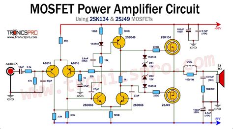 Ocl Amplifier Circuit Diaram Using Tip Tip Tronicspro