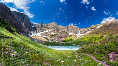 Cracker Lake Campground In Glacier National Park Montana Foto De Stock Adobe Stock