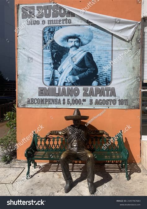 Emiliano Zapata Wanted Sign Bench Statue Stock Photo 2197767683 ...