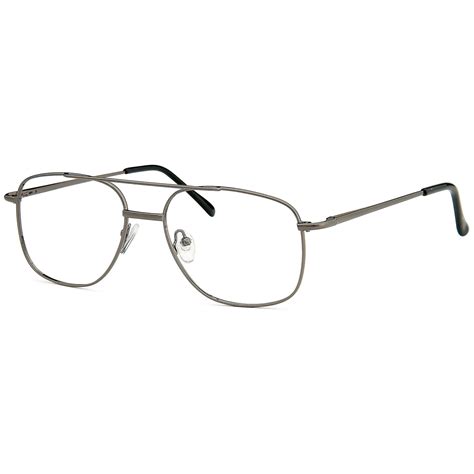 Mens Eyeglasses 57 16 145 Gunmetal Metal Generic Brand