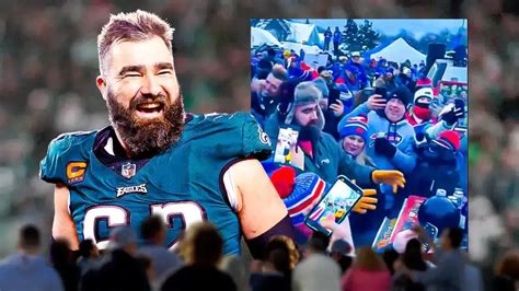 Eagles Jason Kelce Goes Viral After Joining Bills Mafia Tailgate