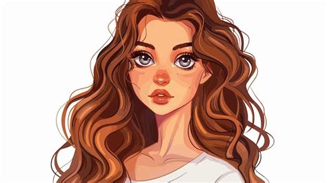 Beautiful Cartoon Girl Vector Illustration Premium Ai Generated Vector