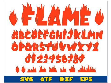 Flame Font Svg Bundle Flame Font Svg Flame Fire Svg Fire Font Otf