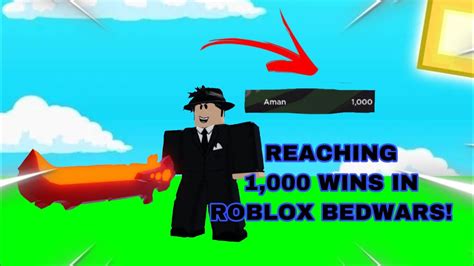 Reaching 1 000 Wins In ROBLOX BEDWARS Funny Moments YouTube