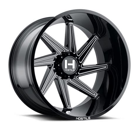 Hostile Wheels 26x16 8x170 H119 Dagr Blade Cut Set Of 4 Free Us