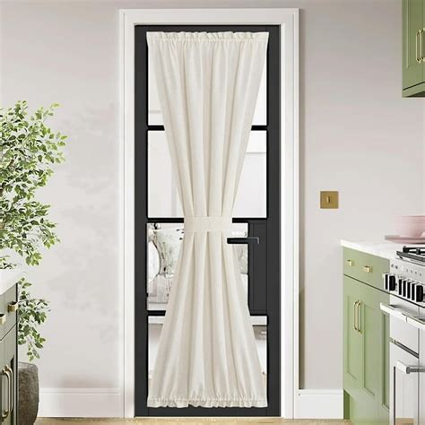 Sidelight French Door Panel Linen Textured Look Translucent Privacy Door Side Light Sheer Front