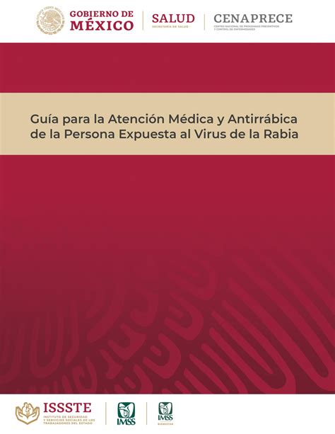 Guia Para La Atención Médica Y Antirrábica De La Persona Expuesta Al Vir SecretarÍa De Salud