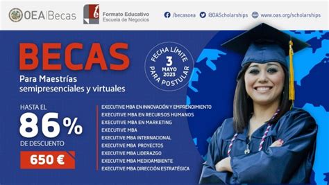 Fecha Límite Para Postular Becas Oea Fe Para Maestrías Semipresenciales Y Virtuales