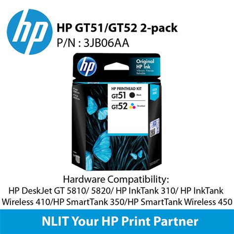 Hp Gt Gt Pack Black Tri Color Printhead Replacement Kit Shopee