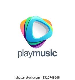 Play Music Logo Design Stock Vector (Royalty Free) 1310949668