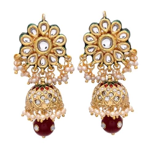 Runjhun Jewellery Royal Jaipuri Stone Gold Plated Elegant Designer