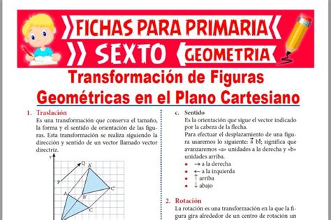 Traslaci N Y Rotaci N De Figuras Geom Tricas Para Sexto De Primaria