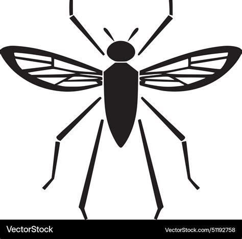 Mosquito - minimalist and flat logo Royalty Free Vector