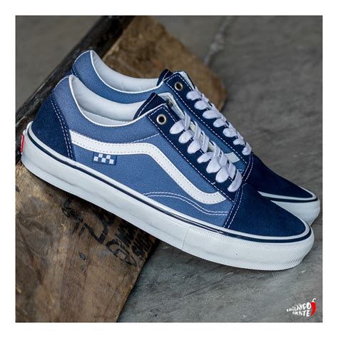 Tenis Vans Skate Old Skool Pro Navy White