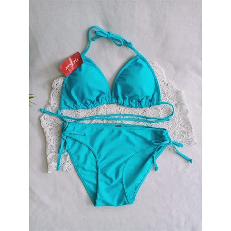 Jual Bk R Xo Warna Biru Turkish Bikini Pantai Segitiga Dengan